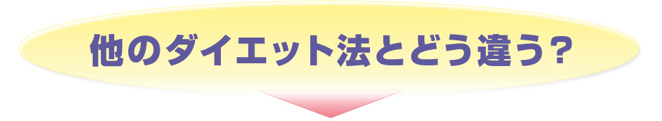 他のダイエット法とどう違う?